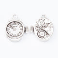 Zinc Alloy Clock Charm Pendant No.022019 for DIY Necklace Bracelet Jewelry Making view 2