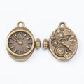 Zinc Alloy Clock Charm Pendant No.022019 for DIY Necklace Bracelet Jewelry Making view 3
