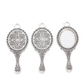 Zinc Alloy Mirror Charm Pendant No.483015 for DIY Necklace Bracelet Jewelry Making view 3