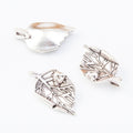 Zinc Alloy Leaf Charm Pendant No.662335 for DIY Necklace Bracelet Jewelry Making view 4