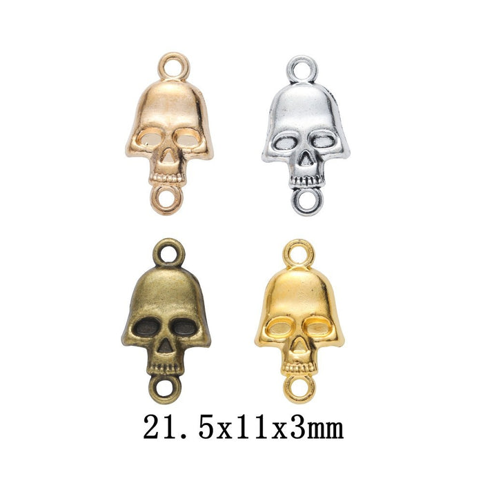 Zinc Alloy Skull Charm Pendant No.811947 for DIY Necklace Bracelet Jewelry Making