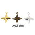 Zinc Alloy Four Point Star Charm Pendant No.011066 for DIY Necklace Bracelet Jewelry Making view 1