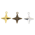 Zinc Alloy Four Point Star Charm Pendant No.011066 for DIY Necklace Bracelet Jewelry Making view 5