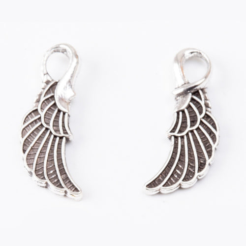 Zinc Alloy Wing Charm Pendant No.011665 for DIY Necklace Bracelet Jewelry Making