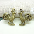 Zinc Alloy Rooster Charm Pendant No.026092 for DIY Necklace Bracelet Jewelry Making view 4