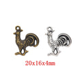Zinc Alloy Rooster Charm Pendant No.026092 for DIY Necklace Bracelet Jewelry Making view 1