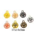 Zinc Alloy Rose Charm Pendant No.959142 for DIY Necklace Bracelet Jewelry Making view 1