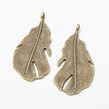 Zinc Alloy Feather Leaf Charm Pendant No.488329 for DIY Necklace Bracelet Jewelry Making view 3