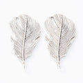 Zinc Alloy Feather Leaf Charm Pendant No.488329 for DIY Necklace Bracelet Jewelry Making view 2