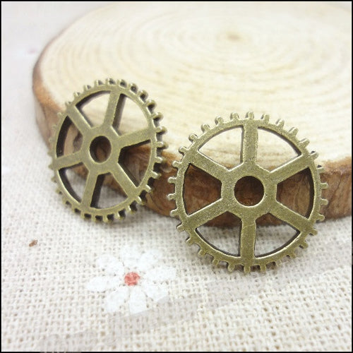 Zinc Alloy Gear Charm Pendant No.645665 for DIY Necklace Bracelet Jewelry Making