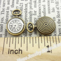 Antique Bronze Zinc Alloy Clock Charm Pendant No.886136 for DIY Necklace Bracelet Jewelry Making view 2