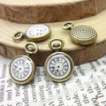 Antique Bronze Zinc Alloy Clock Charm Pendant No.886136 for DIY Necklace Bracelet Jewelry Making view 3