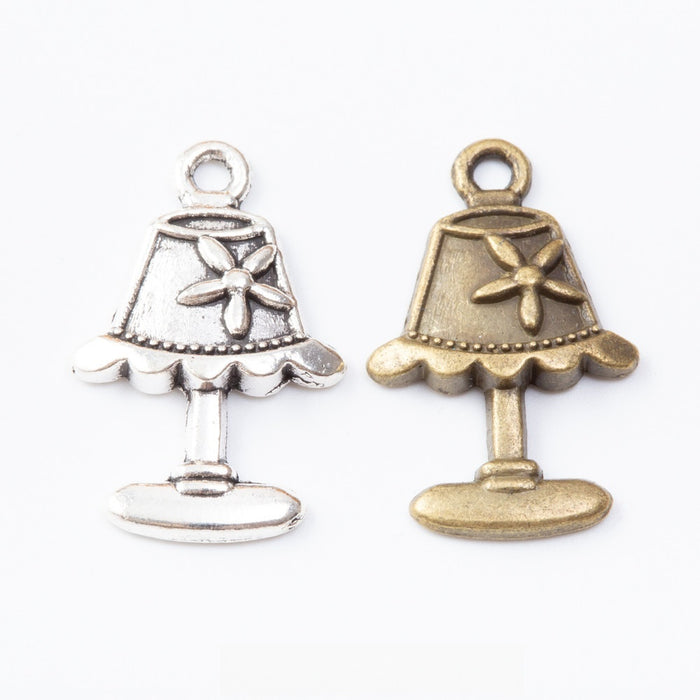 Zinc Alloy Table Lamp Charm Pendant for DIY Necklace Bracelet Jewelry Making