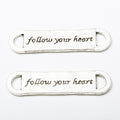Zinc Alloy Follow Your Heart Jewelry Findings Accessories for DIY Jewelry Making view 3