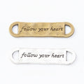 Zinc Alloy Follow Your Heart Jewelry Findings Accessories for DIY Jewelry Making view 1