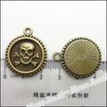 Antique Bronze Zinc Alloy Skull Charm Pendant for DIY Necklace Bracelet Jewelry Making view 2