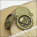 Antique Bronze Zinc Alloy Skull Charm Pendant for DIY Necklace Bracelet Jewelry Making view 3