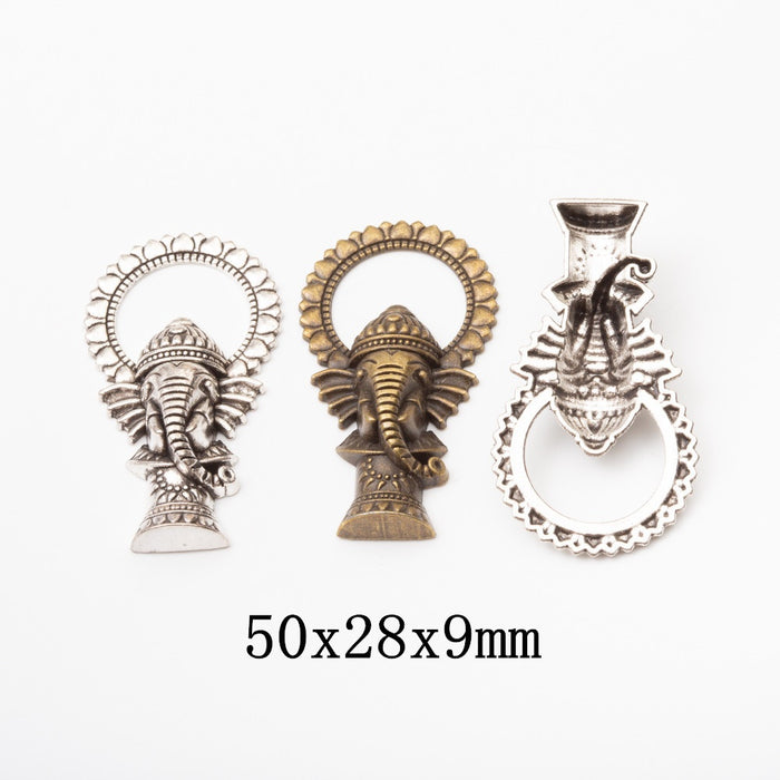 Zinc Alloy Elephant Charm Pendant No.795406 for DIY Necklace Bracelet Jewelry Making