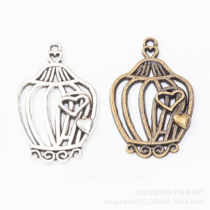 Zinc Alloy Birdcage Charm Pendant No.259883 for DIY Necklace Bracelet Jewelry Making