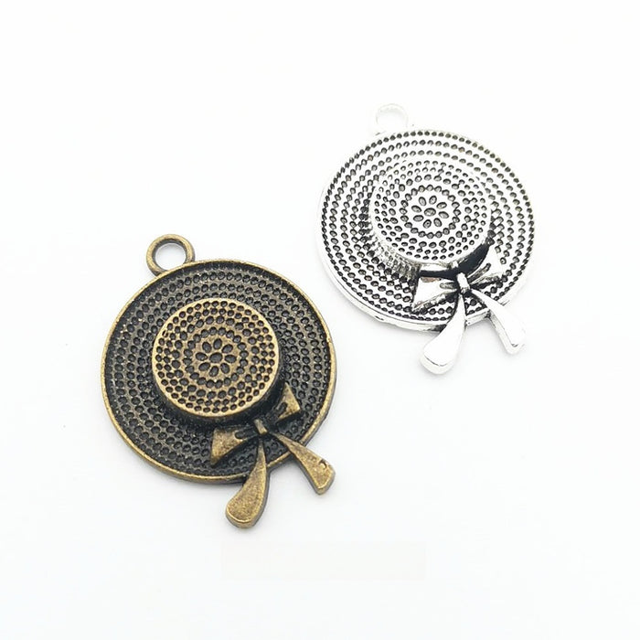 Zinc Alloy Hat Charm Pendant No.405433 for DIY Necklace Bracelet Jewelry Making