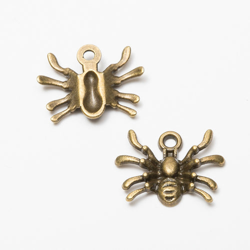 Zinc Alloy Spider Charm Pendant No.405766 for DIY Necklace Bracelet Jewelry Making
