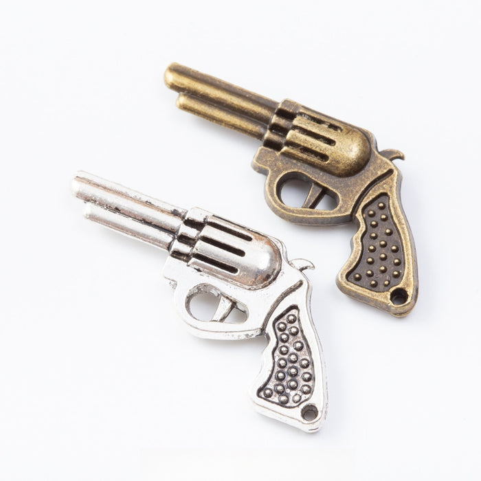 Zinc Alloy Pistol Charm Pendant No.912693 for DIY Necklace Bracelet Jewelry Making