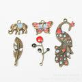 Gold Zinc Alloy Charm Pendant No.636716 for DIY Necklace Bracelet Jewelry Making view 5