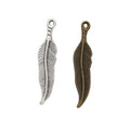 Zinc Alloy Feather Leaf Charm Pendant No.284569 for DIY Necklace Bracelet Jewelry Making view 4