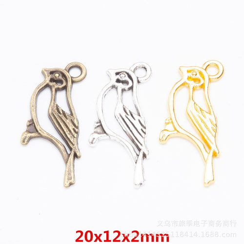 Zinc Alloy Bird Charm Pendant No.809872 for DIY Necklace Bracelet Jewelry Making