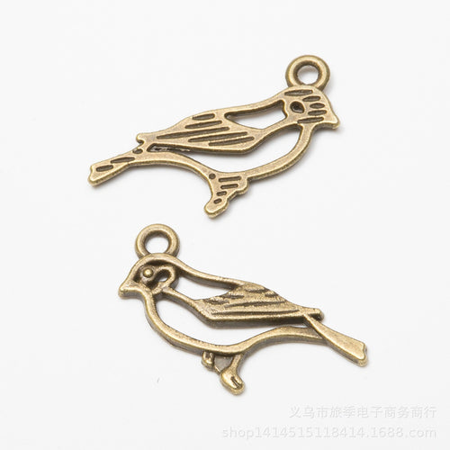 Zinc Alloy Bird Charm Pendant No.809872 for DIY Necklace Bracelet Jewelry Making