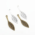 Zinc Alloy Leaf Charm Pendant No.326788 for DIY Necklace Bracelet Jewelry Making view 1