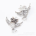 Zinc Alloy Owl Charm Pendant No.490356 for DIY Necklace Bracelet Jewelry Making view 3