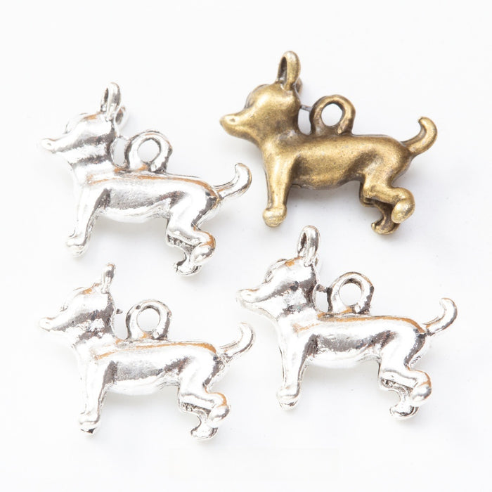 Zinc Alloy Dog Charm Pendant No.158323 for DIY Necklace Bracelet Jewelry Making