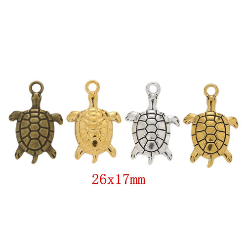 Zinc Alloy Turtle Charm Pendant No.499512 for DIY Necklace Bracelet Jewelry Making