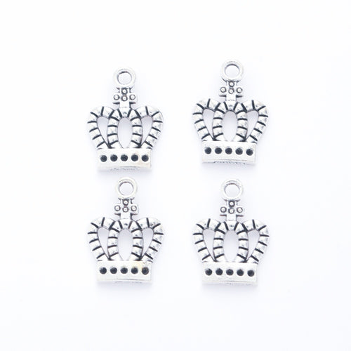 Zinc Alloy Crown Charm Pendant No.850615 for DIY Necklace Bracelet Jewelry Making