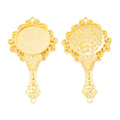 Zinc Alloy Round Mirror Charm Pendant for DIY Necklace Bracelet Jewelry Making view 2