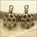 Zinc Alloy Turtle Charm Pendant No.601565 for DIY Necklace Bracelet Jewelry Making view 2