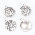 Zinc Alloy Clock Charm Pendant No.131784 for DIY Necklace Bracelet Jewelry Making view 2