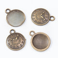 Zinc Alloy Clock Charm Pendant No.131784 for DIY Necklace Bracelet Jewelry Making view 3