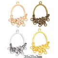 Zinc Alloy Floral Wreath Jewelry Findings Accessories for DIY Jewelry Making view 1