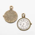 Zinc Alloy Clock Charm Pendant No.883809 for DIY Necklace Bracelet Jewelry Making view 2