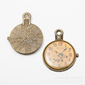 Zinc Alloy Clock Charm Pendant No.883809 for DIY Necklace Bracelet Jewelry Making view 3