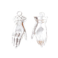 Zinc Alloy Hand Charm Pendant No.329688 for DIY Necklace Bracelet Jewelry Making view 3
