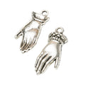 Zinc Alloy Hand Charm Pendant No.329688 for DIY Necklace Bracelet Jewelry Making view 2