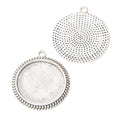 25mm Zinc Alloy Round Bezel Tray Charm Pendant for DIY Necklace Bracelet Jewelry Making view 4