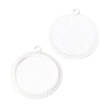 25mm Zinc Alloy Round Bezel Tray Charm Pendant for DIY Necklace Bracelet Jewelry Making view 3
