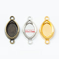 Zinc Alloy Oval Eye Bezel Charm Pendant for DIY Necklace Bracelet Jewelry Making view 1