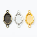 Zinc Alloy Oval Eye Bezel Charm Pendant for DIY Necklace Bracelet Jewelry Making view 5
