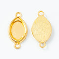 Zinc Alloy Oval Eye Bezel Charm Pendant for DIY Necklace Bracelet Jewelry Making view 2