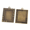 21x29mm Zinc Alloy Rectangle Bezel Charm Pendant for DIY Necklace Bracelet Jewelry Making view 3